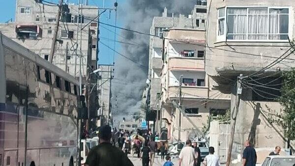 Un ataque israelí en Jan Yunis.