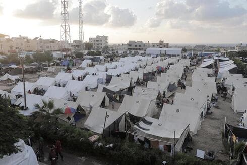 Campamento de desplazados en Jan Yunis, Franja de Gaza.