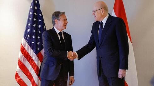 El secretario de Estado estadounidense Antony Blinken se reúne con el Primer Ministro libanés Najib MIkati. (Reuters) El secretario de Estado estadounidense Antony Blinken se reúne con el Primer Ministro libanés Najib MIkati.
