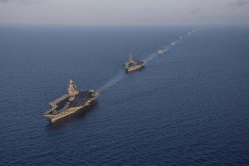 Los portaaviones de la Armada de los Estados Unidos USS Gerald R. Ford y USS Dwight D. Eisenhower. (AFP) Los portaaviones de la Armada de los Estados Unidos USS Gerald R. Ford y USS Dwight D. Eisenhower.