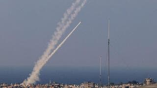 Cohetes disparados desde Gaza
