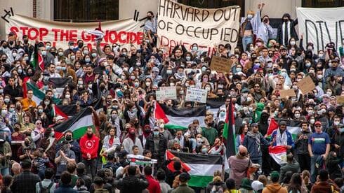 Protestas pro palestinas en la Universidad de Harvard 
