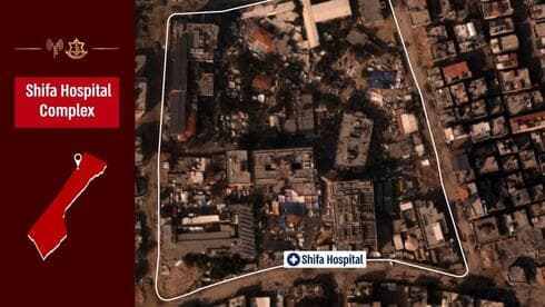 Vista aérea del complejo hospitalario Al Shifa, en la ciudad de Gaza.