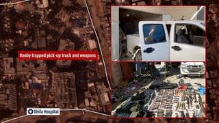Camioneta con trampas explosivas y cargada de armas encontrada junto al túnel .