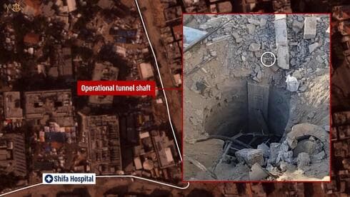 El eje del túnel terrorista descubierto por las fuerzas de las FDI en el complejo hospitalario Al Shifa. (FDI) El eje del túnel terrorista descubierto por las fuerzas de las FDI en el complejo hospitalario Al Shifa.