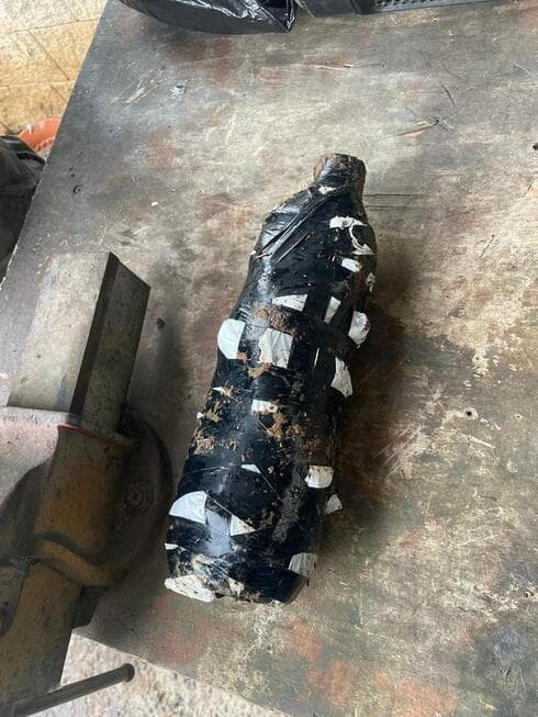 Una botella explosiva improvisada