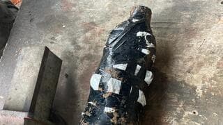 Una botella explosiva improvisada