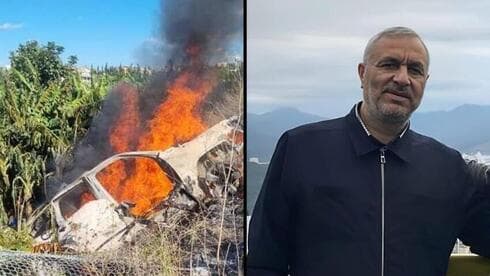 Khalil Kharaz y el vehículo en el que se informó que se encontraba cuando atacaron las FDI en el Líbano. (Ynet) Khalil Kharaz y el vehículo en el que se informó que se encontraba cuando atacaron las FDI en el Líbano.