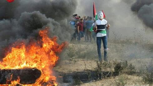 Disturbios de Hamás en la frontera entre Israel y Gaza en 2019.