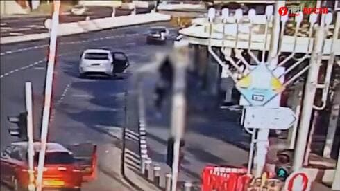 El momento del ataque terrorista en Jerusalem.