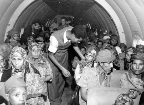 Judíos de Yemen rumbo a Israel, 1949.