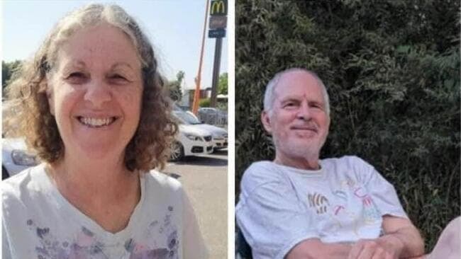 Aviva y Kieth Siegal, ella regresó del cautiverio pero el sigue retenido en Gaza (Ynet) Aviva y Kieth Siegal