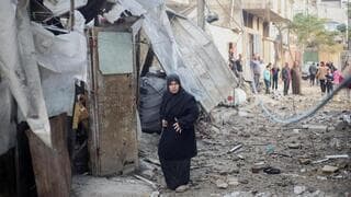 Destrucción en la Franja de Gaza tras los ataques de la Fuerza Aérea israelí.