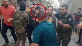 Samer Talalka, al ser secuestrado en Gaza por Hamás.