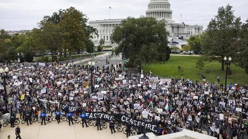 Manifestantes pro Palestina en Washington