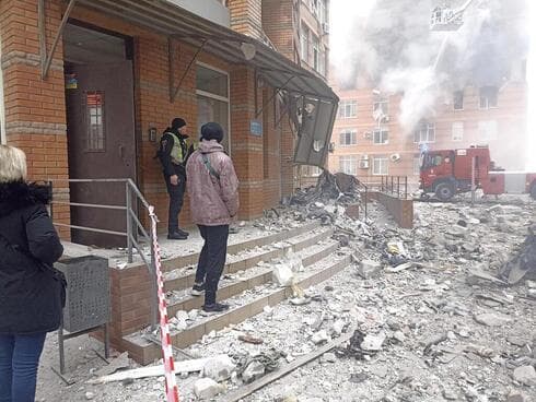 Destrucción esta mañana en Odesa, tras el ataque con misiles y drones. 