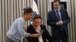 Elon Musk y el presidente Isaac Herzog