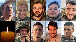 Algunos de los 21 soldados que fueron asesinados por terroristas de Hamás en el centro de la Franja de Gaza.