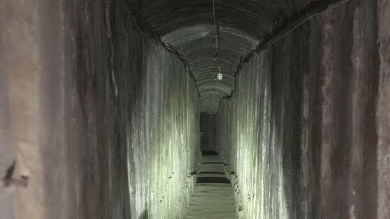 Túnel debajo del Hospital Shifa, en Gaza. 