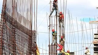 Trabajadores de la construcción en Israel. 