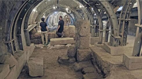Los lugares de excavación en Jerusalem.