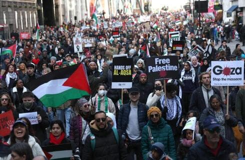 Una manifestación pro palestina en Londres.