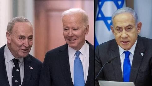 Joe Biden y Chuck Schumer. A la derecha, Benjamín Netanyahu, según Schumer "un obstáculo para la paz". (AP) Joe Biden y Chuck Schumer. A la derecha, Benjamín Netanyahu. En Estados Unidos se ha erosionado el estatus de Israel.