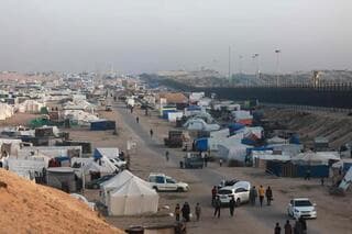 Campo de refugiados palestinos en Rafah. Bajo ciertas condiciones, Israel podría renunciar a una operación militar en esa ciudad. 
