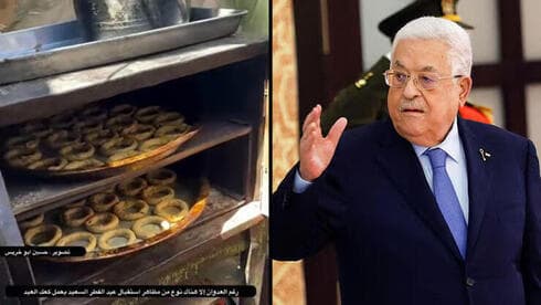 Voluntarios cocinan galletas en tanto Mahmoud Abbas pide moderación en la festividad. (Reuters, Mohammed Torokman) Voluntarios cocinan galletas en tanto Mahmoud Abbas pide moderación en la festividad.