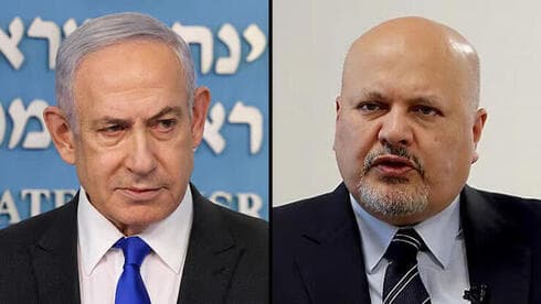 Benjamín Netanyahu y Karim Khan. 