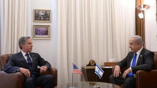 La reunión entre Blinken y Netanyahu. 