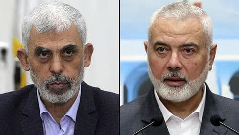 Yahya Sinwar e Ismail Haniyeh. Ambos fueron elliminados por Israel pero la guerra no se detuvo. (Ynet) Yahya Sinwar e Ismail Haniyeh. La última palabra la tiene el líder terrorista que opera en Gaza.