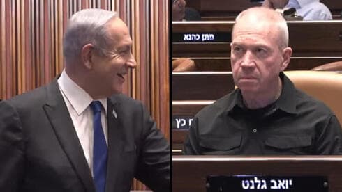 Benjamín Netanyahu y Yoav Galant, durante el debate. 