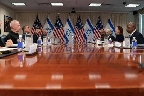 Reunión entre los funcionarios de Defensa israelíes y estadounidenses. (Ministerio de Defensa de Israel) Reunión entre los funcionarios de Defensa israelíes y estadounidenses.