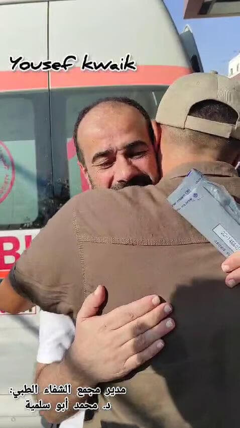 Muhammed Abu Salmiya después de su liberación. 