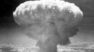 Explosión de la bomba atómica en agosto de 1945. 