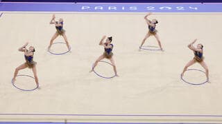 Equipo israelí de gimnasia rítmica. 