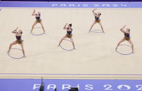 Equipo israelí de gimnasia rítmica. 