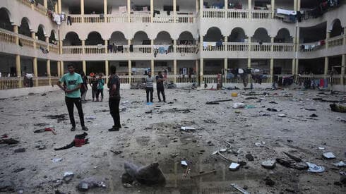 Escuela atacada en Gaza. 