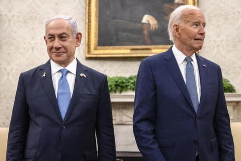 Benjamín Netanyahu y Biden en la Casa Blanca. 