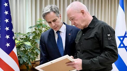 Encuentro entre el secretario de Estado Antony Blinken y el ministro de Defensa de Israel, Yoav Galant. 