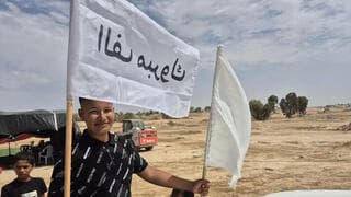 "Nos preocupaba que no nos volviera a abrazar". Saleh, hijo de Farhan al-Qadi. 