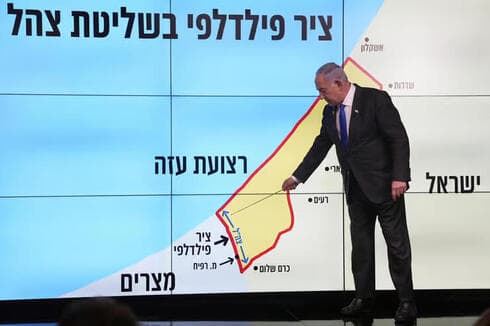 Netanyahu, la semana pasada, explicando la importancia que para él tiene la Ruta de Filadelfia. 