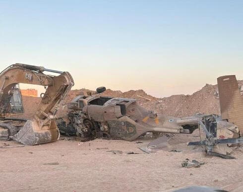 El escenario del accidente en Gaza. 