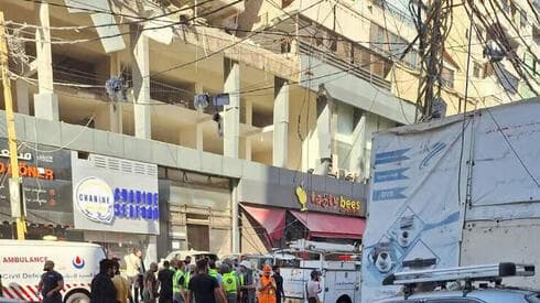 Así quedó el edificio de Dahiya, en Beirut, tras el ataque de las FDI. 