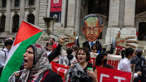 Manifestaciones anti-Netanyahu en Nueva York. 