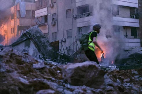 Destrucción en Beirut. 