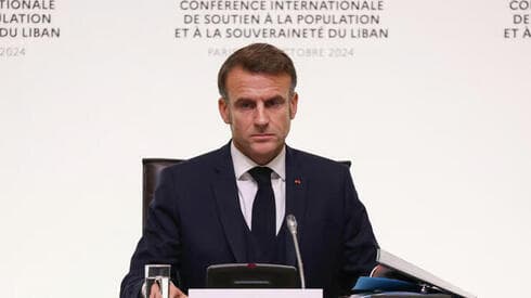 Emmanuel Macron, presidente de Francia, en la conferencia de París. 