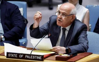 El embajador palestino ante la ONU. 