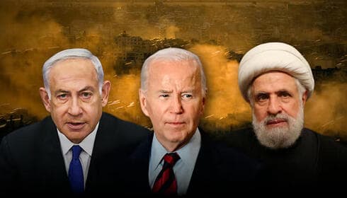 Protagonistas: Benjamín Netanyahu, Joe Biden y Naim Qassem. 
